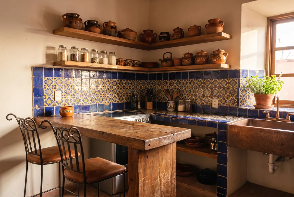 Cocina con azulejo de Talavera